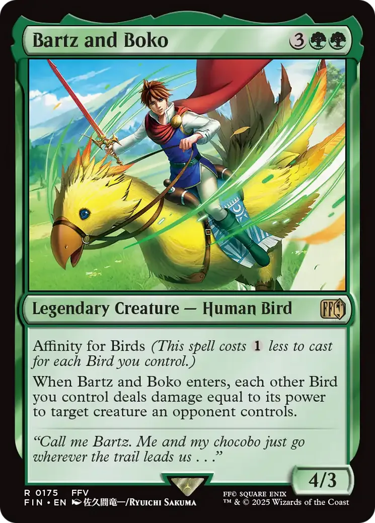 Bartz and Boko — Final Fantasy — Magic: The Gathering