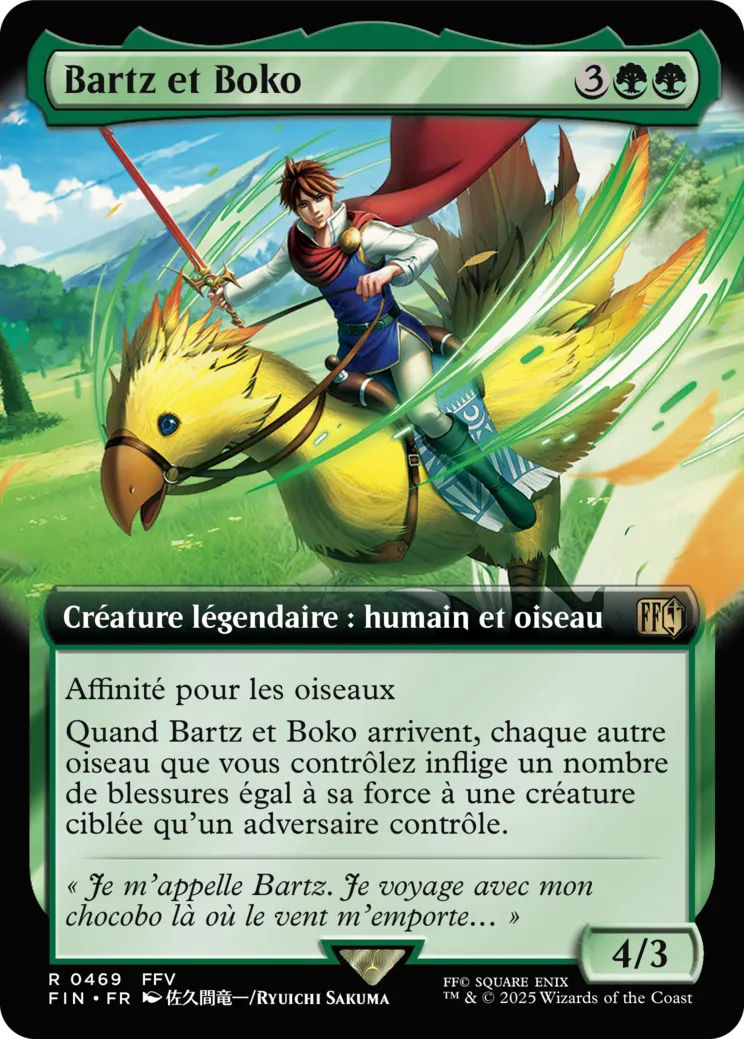 Bartz et Boko from Final Fantasy - Magic: The Gathering