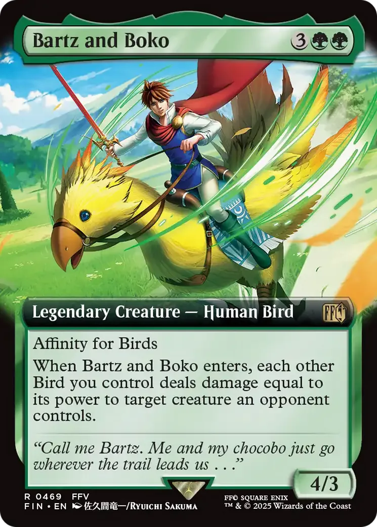 Bartz et Boko — Final Fantasy — Magic: The Gathering