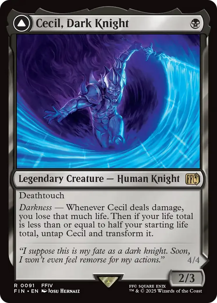 Cecil, Dark Knight // Cecil, Redeemed Paladin — Final Fantasy — Magic: The Gathering