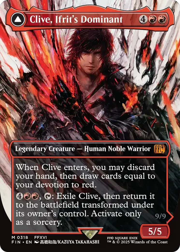 Clive, Ifrit's Dominant // Ifrit, Warden of Inferno — Final Fantasy — Magic: The Gathering