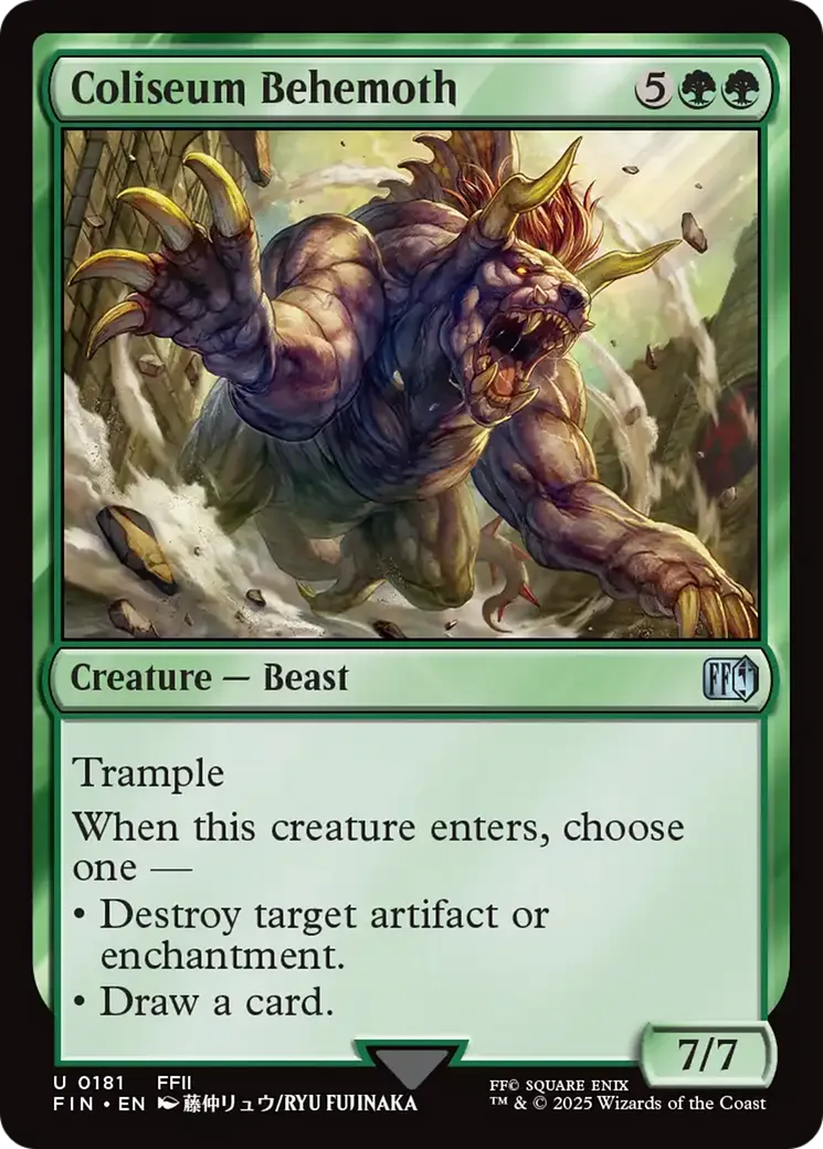 Coliseum Behemoth — Final Fantasy — Magic: The Gathering