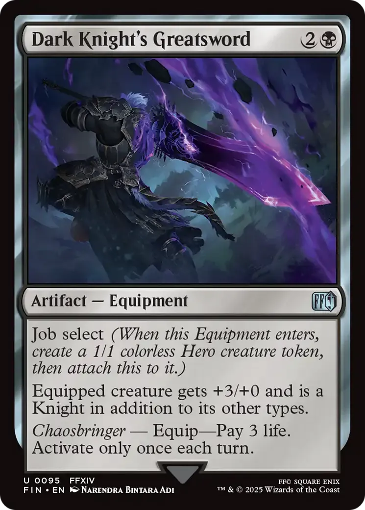 Épée à deux mains de chevalier noir — Final Fantasy — Magic: The Gathering