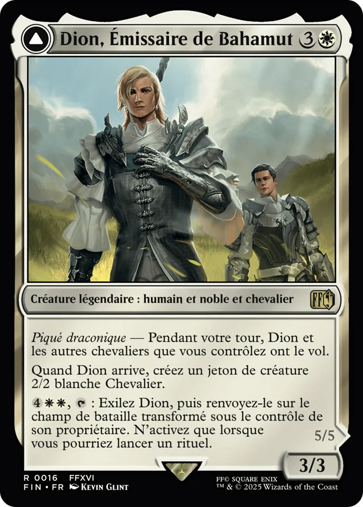 Dion, Émissaire de Bahamut // Bahamut, Primordial de la lumière — Final Fantasy — Magic: The Gathering