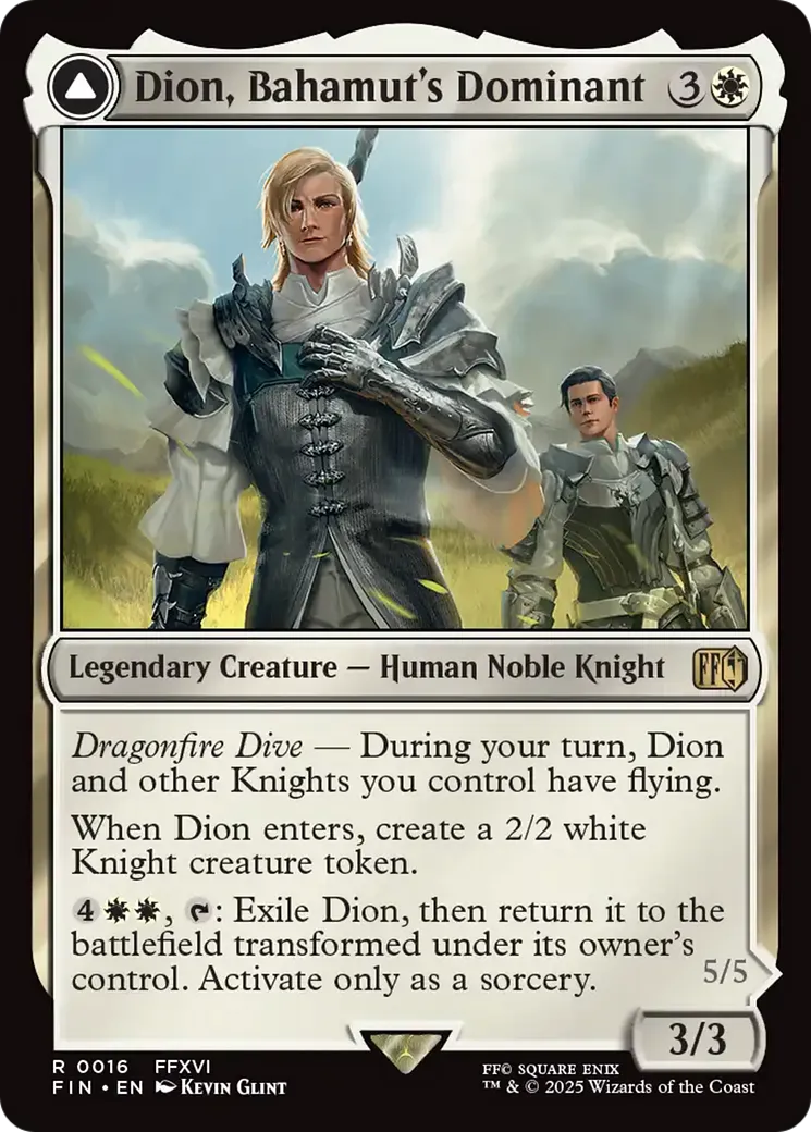 Dion, Bahamut's Dominant // Bahamut, Warden of Light — Final Fantasy — Magic: The Gathering