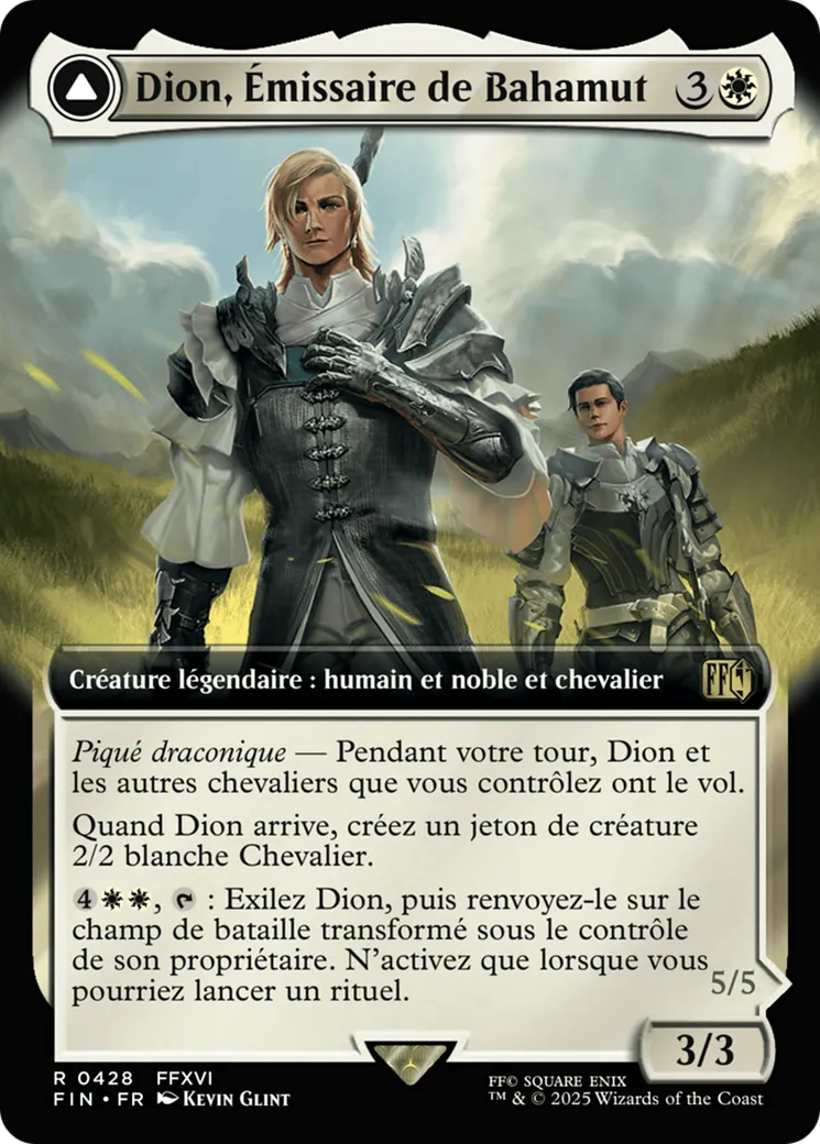 Dion, Émissaire de Bahamut // Bahamut, Primordial de la lumière — Final Fantasy — Magic: The Gathering