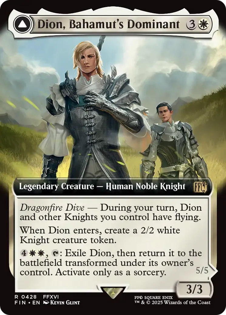 Dion, Émissaire de Bahamut // Bahamut, Primordial de la lumière — Final Fantasy — Magic: The Gathering