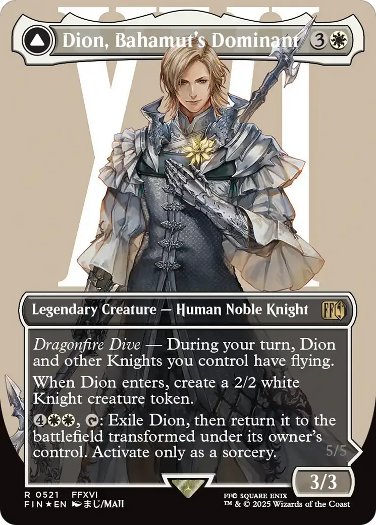 Dion, Bahamut's Dominant // Bahamut, Warden of Light — Final Fantasy — Magic: The Gathering