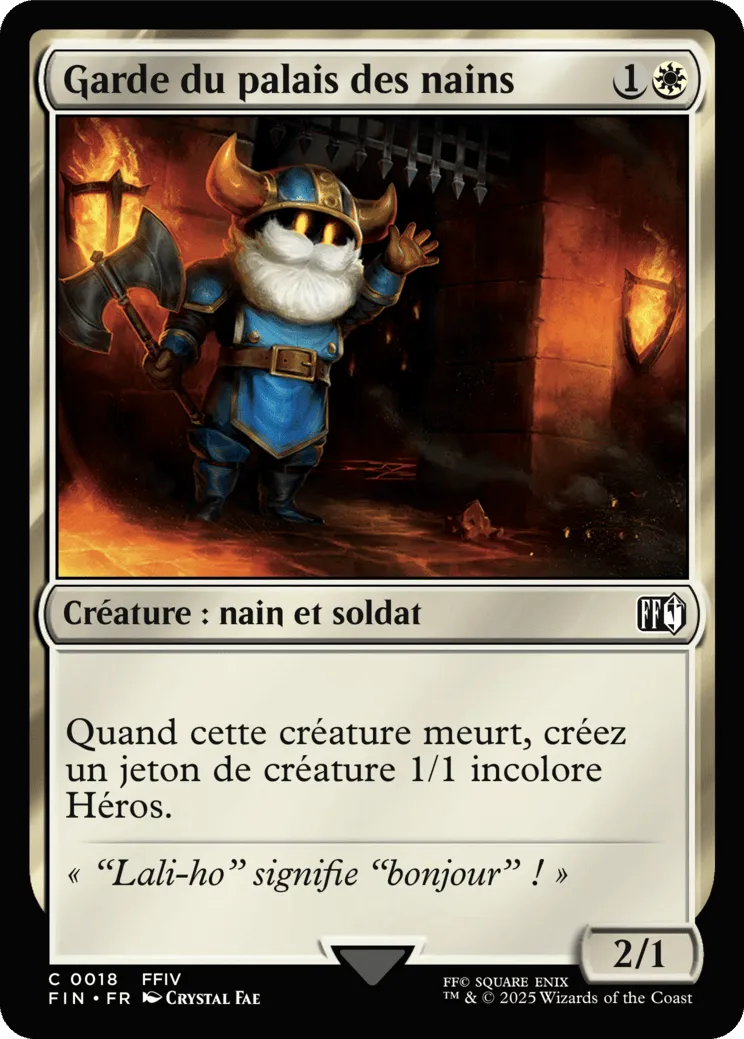 Garde du palais des nains — Final Fantasy — Magic: The Gathering