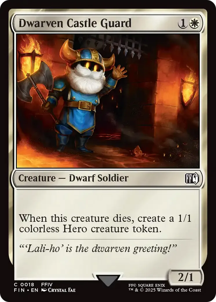 Dwarven Castle Guard — Final Fantasy — Magic: The Gathering