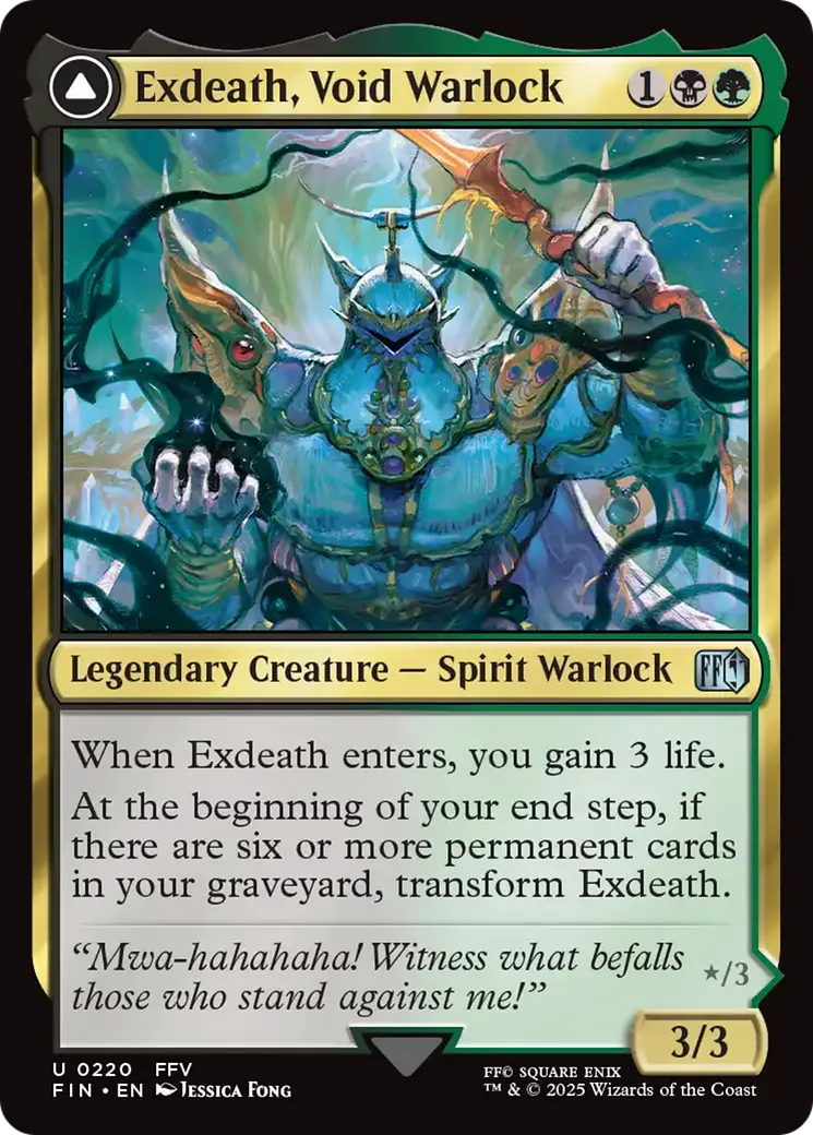 Exdeath, Void Warlock // Neo Exdeath, Dimension's End — Final Fantasy — Magic: The Gathering