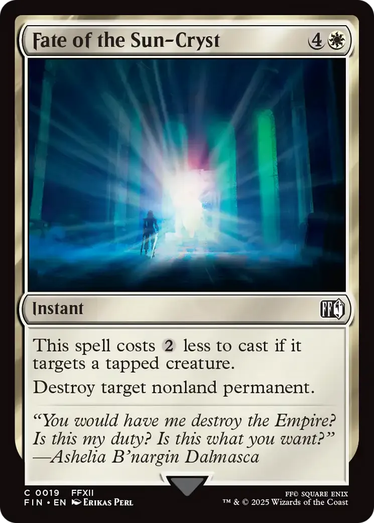 Fate of the Sun-Cryst — Final Fantasy — Magic: The Gathering