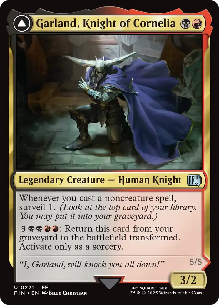 Garland, Knight of Cornelia // Chaos, the Endless — Final Fantasy — Magic: The Gathering