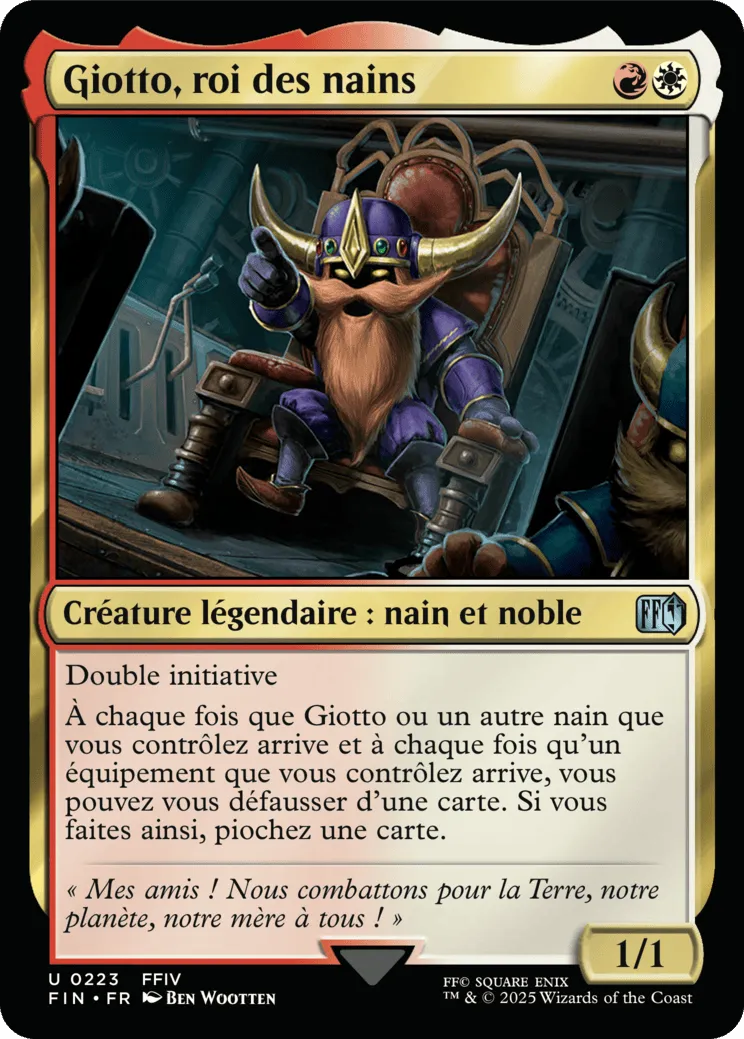 Giotto, roi des nains — Final Fantasy — Magic: The Gathering