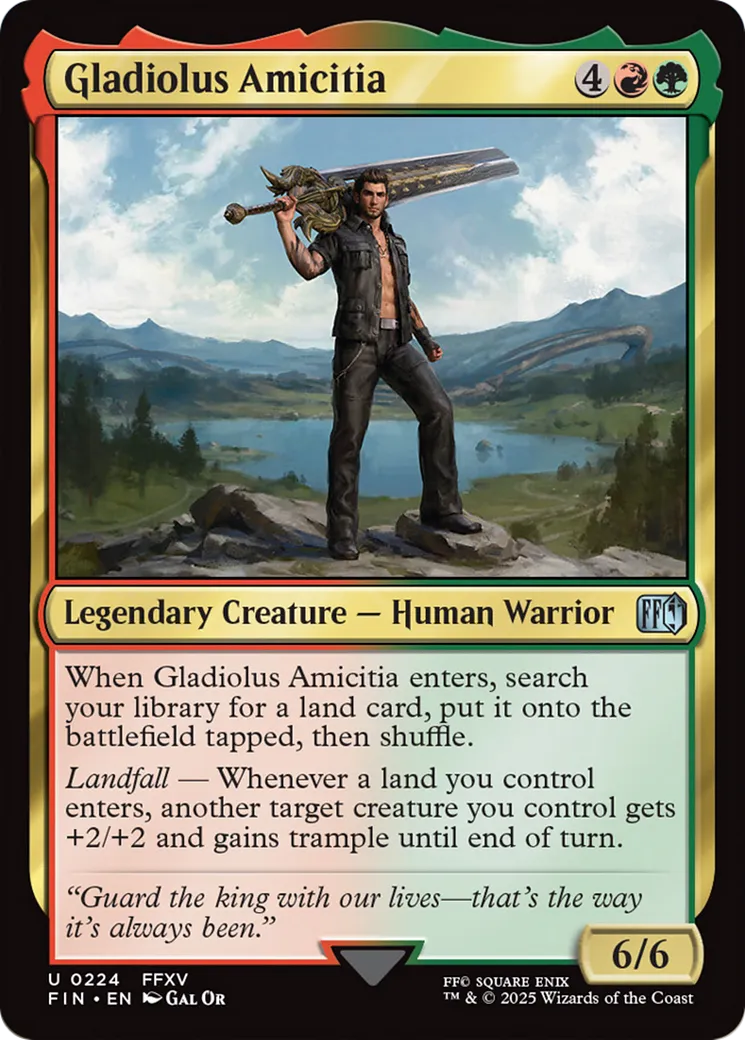 Gladiolus Amicitia — Final Fantasy — Magic: The Gathering