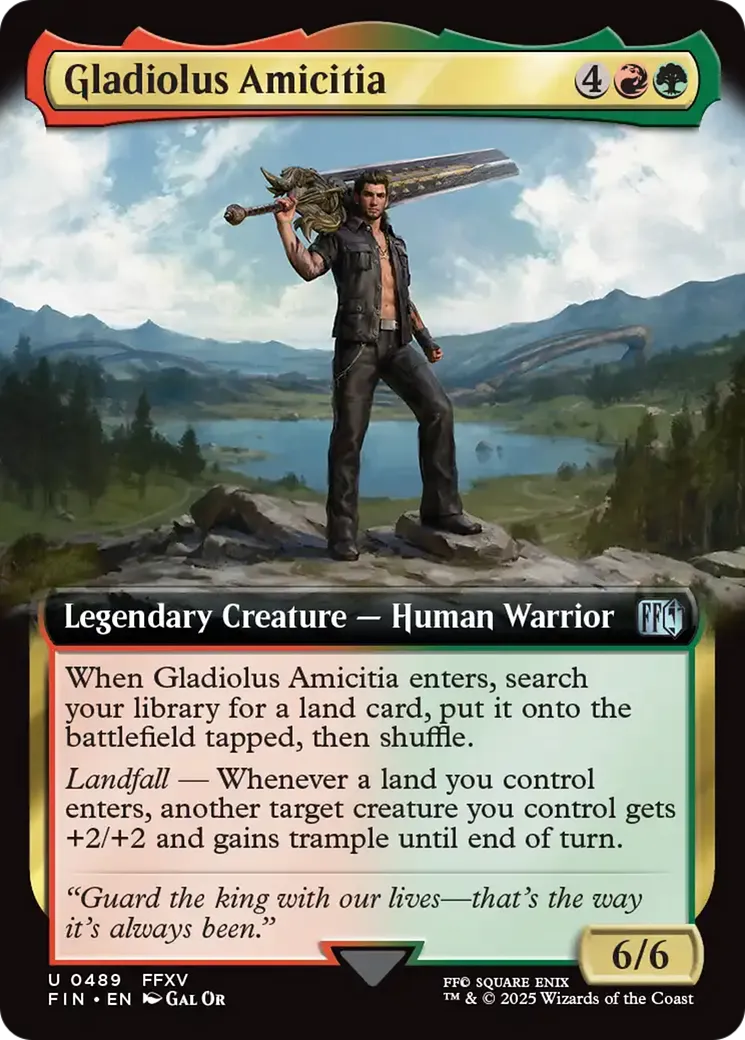 Gladiolus Amicitia — Final Fantasy — Magic: The Gathering