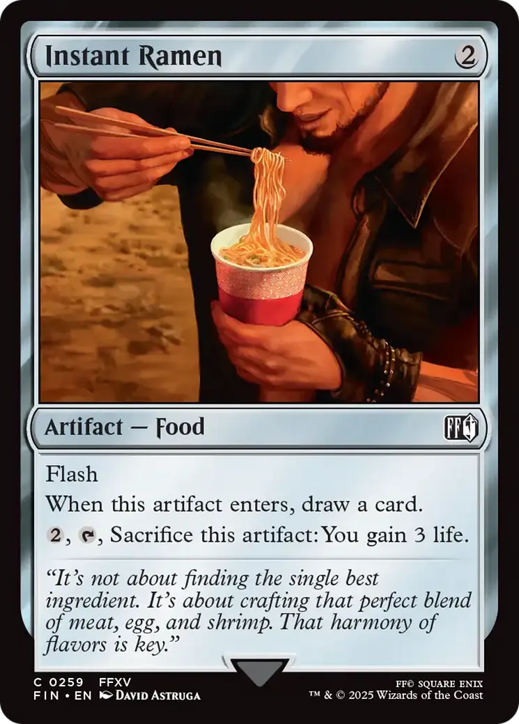 Ramen instantané — Final Fantasy — Magic: The Gathering
