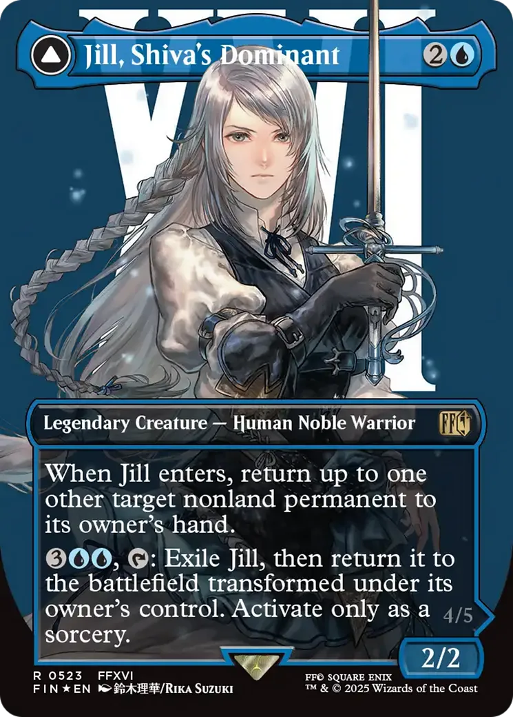 Jill, Shiva's Dominant // Shiva, Warden of Ice — Final Fantasy — Magic: The Gathering