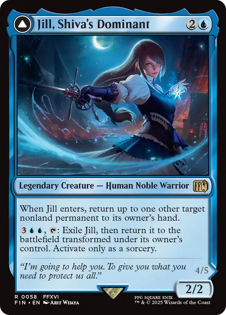 Jill, Shiva's Dominant // Shiva, Warden of Ice — Final Fantasy — Magic: The Gathering