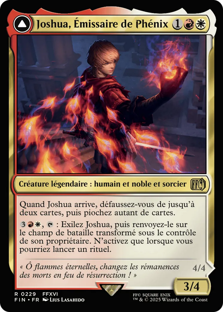 Joshua, Émissaire de Phénix // Phénix, Primordial du feu — Final Fantasy — Magic: The Gathering