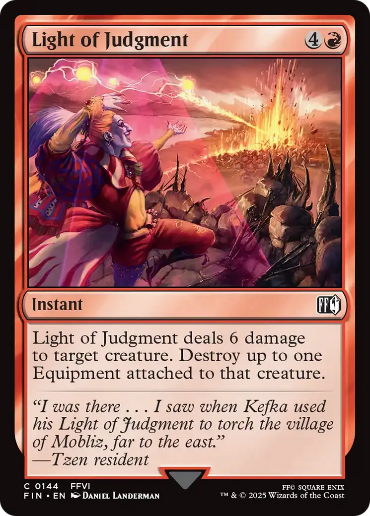 Rayon du jugement — Final Fantasy — Magic: The Gathering
