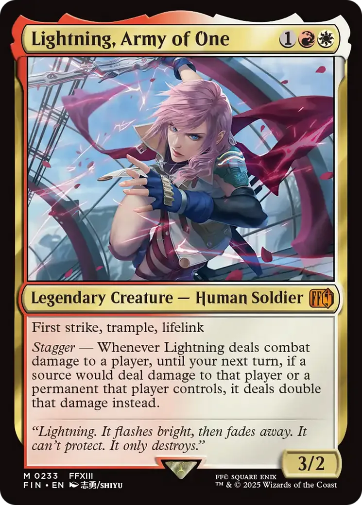 Lightning, Army of One — Final Fantasy — Magic: The Gathering