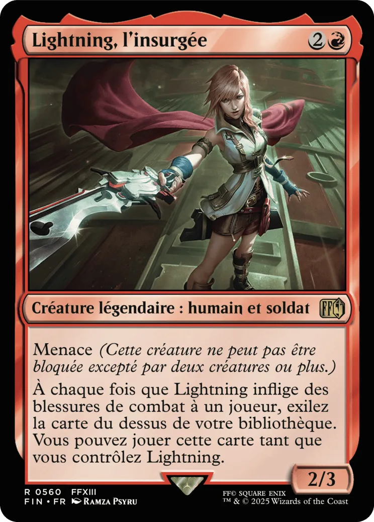 Lightning, l'insurgée — Final Fantasy — Magic: The Gathering