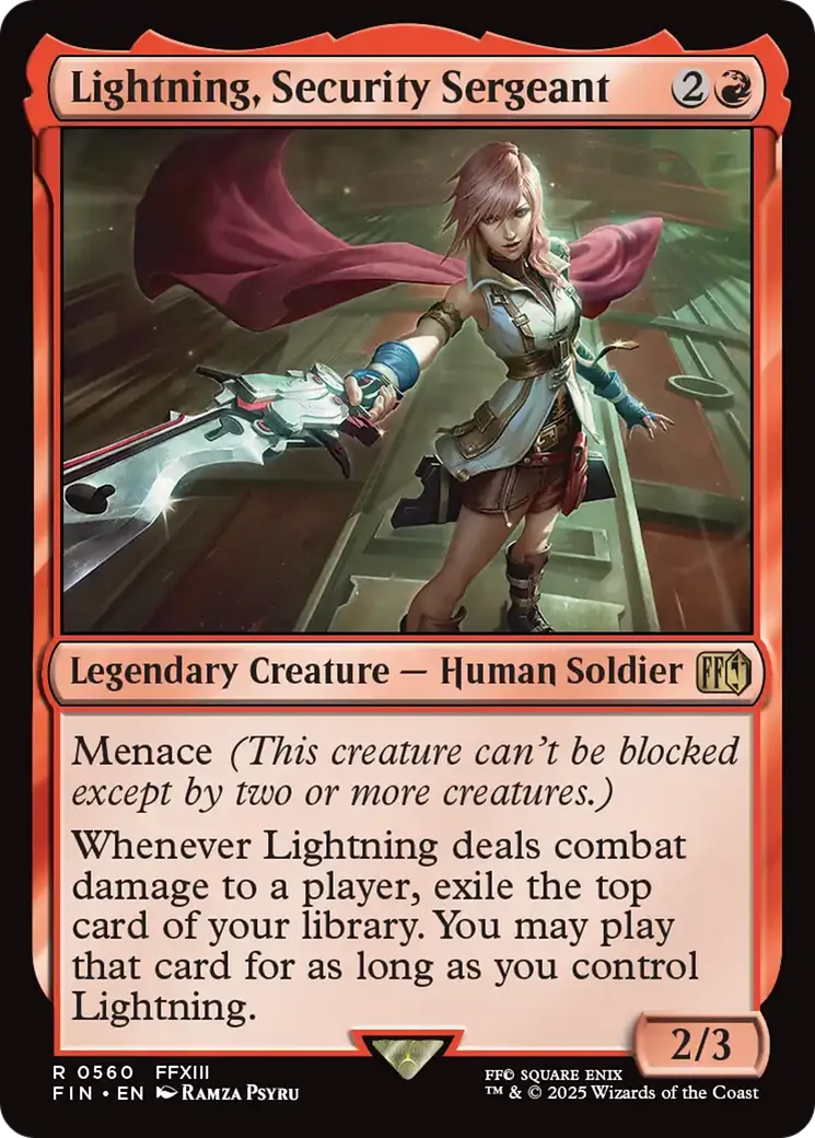 Lightning, l'insurgée — Final Fantasy — Magic: The Gathering
