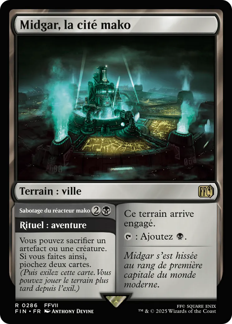 Midgar, la cité mako // Sabotage du réacteur mako — Final Fantasy — Magic: The Gathering