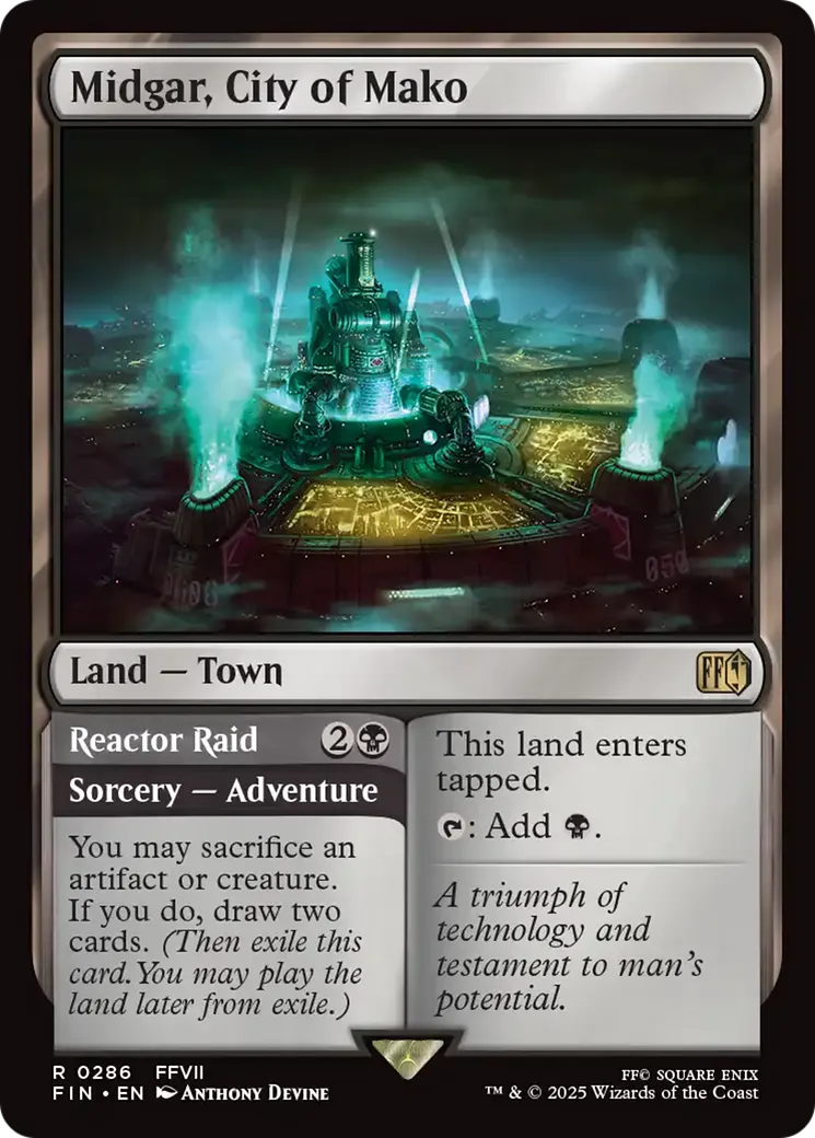 Midgar, City of Mako // Reactor Raid — Final Fantasy — Magic: The Gathering