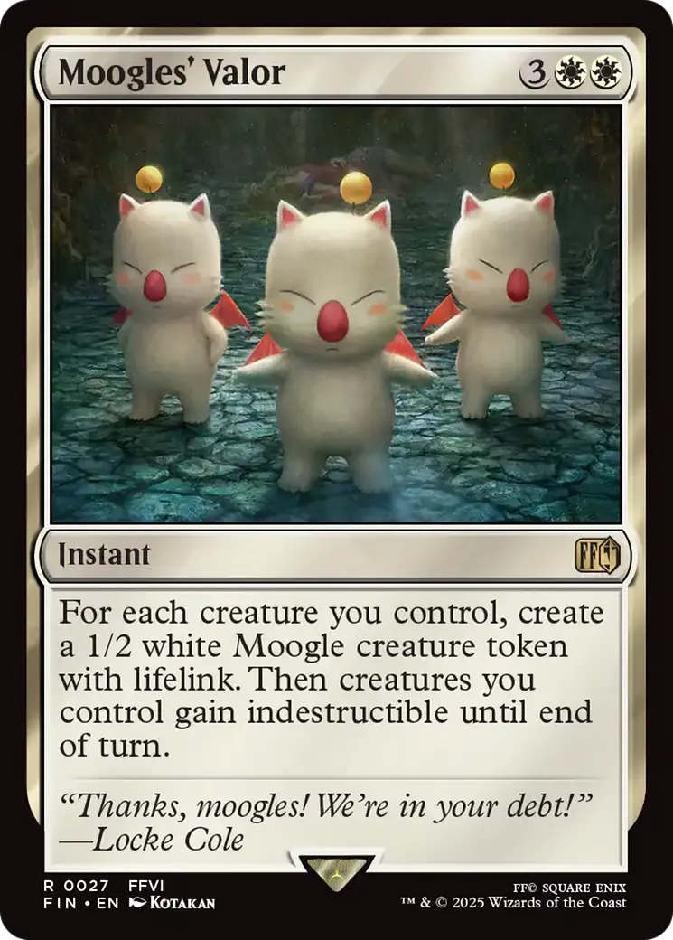 Moogles' Valor — Final Fantasy — Magic: The Gathering