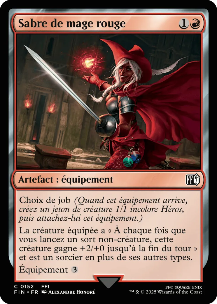 Sabre du mage rouge — Final Fantasy — Magic: The Gathering