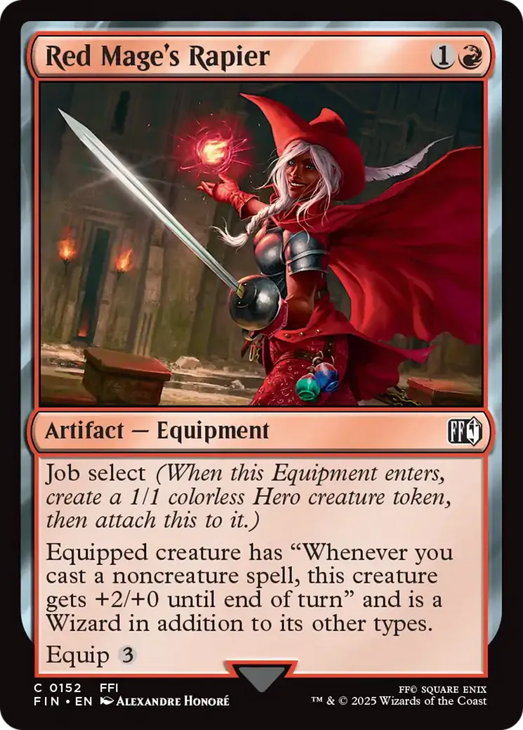 Red Mage's Rapier — Final Fantasy — Magic: The Gathering