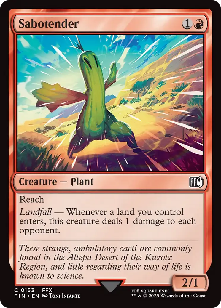 Sabotender — Final Fantasy — Magic: The Gathering