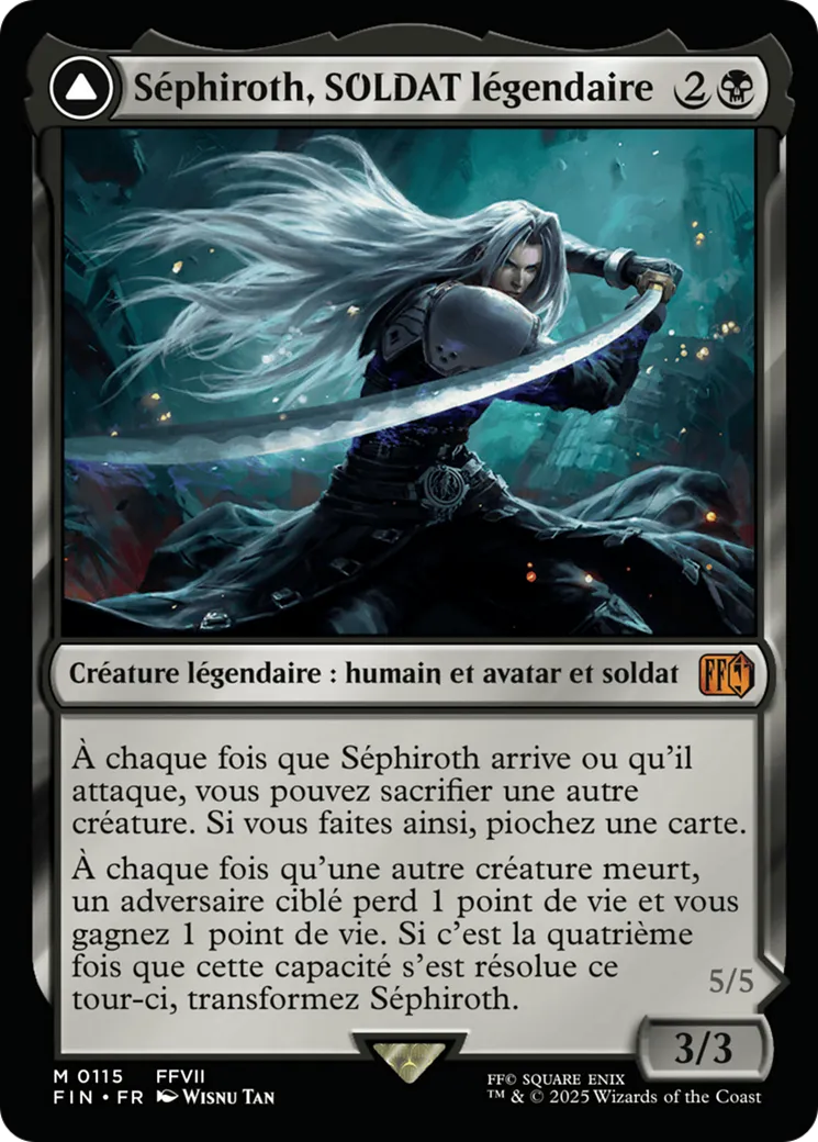Séphiroth, SOLDAT légendaire // Séphiroth, ange à une aile — Final Fantasy — Magic: The Gathering