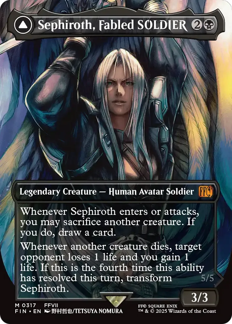 Sephiroth, Fabled SOLDIER // Sephiroth, One-Winged Angel — Final Fantasy — Magic: The Gathering