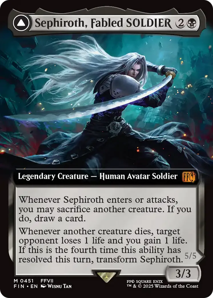 Sephiroth, Fabled SOLDIER // Sephiroth, One-Winged Angel — Final Fantasy — Magic: The Gathering