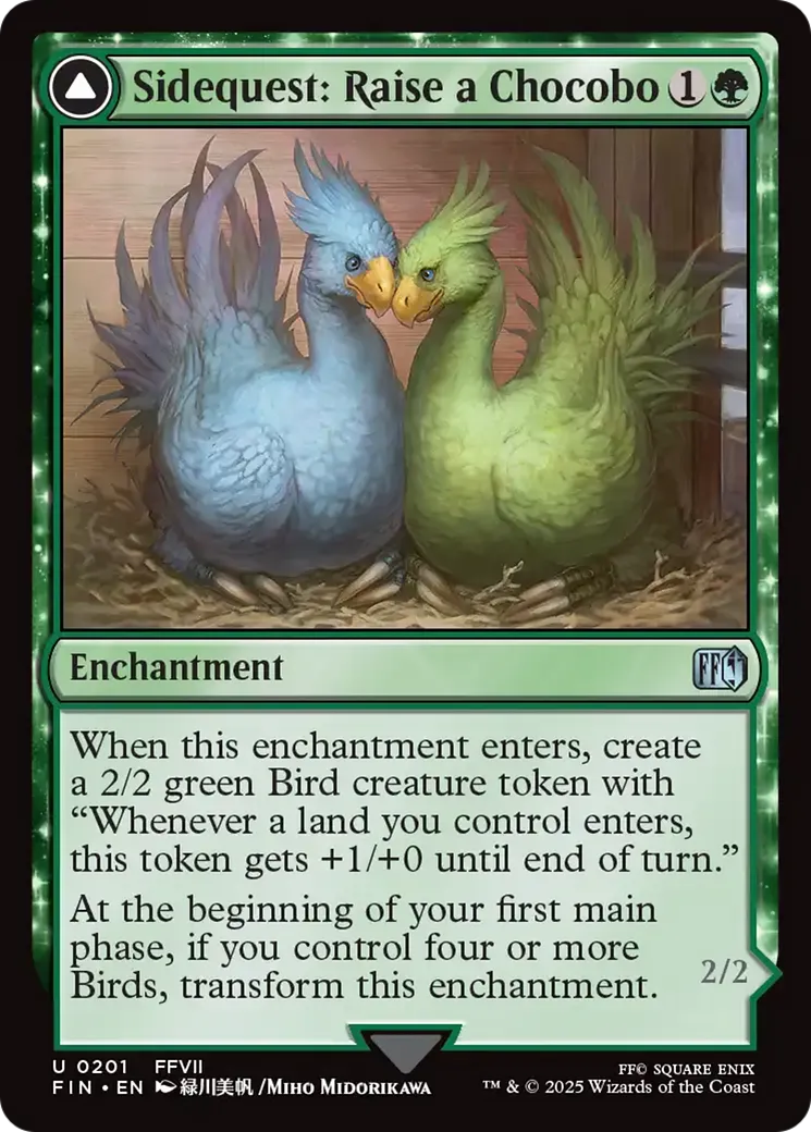 Quête annexe : élever un chocobo // Chocobo noir — Final Fantasy — Magic: The Gathering