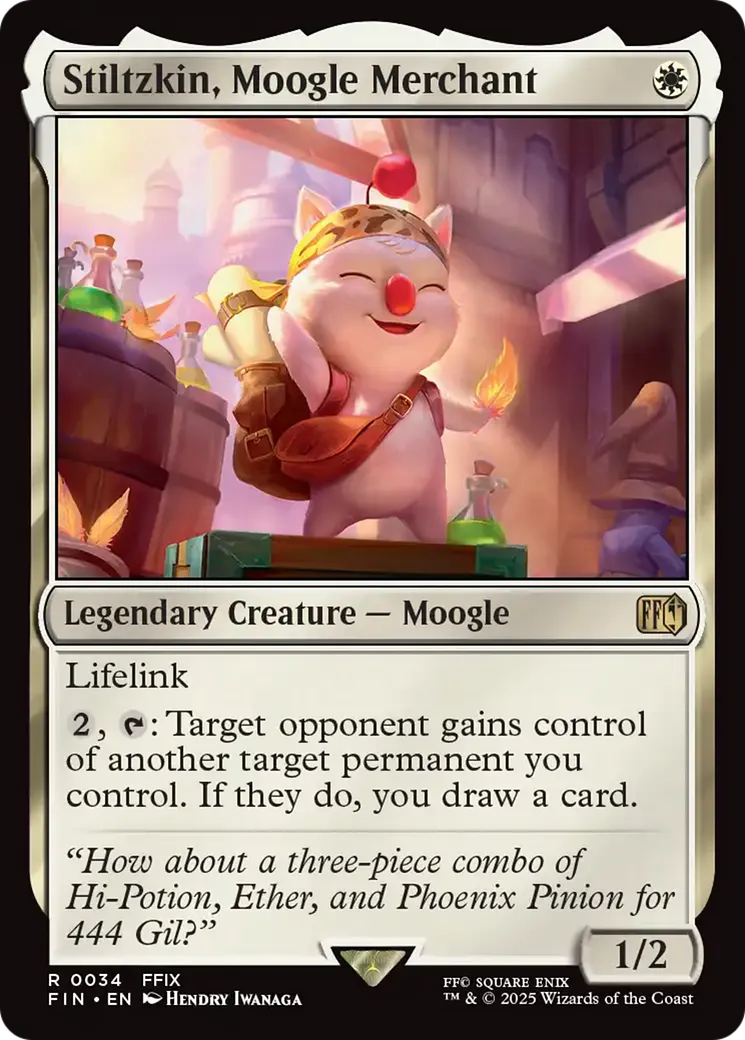 Stiltzkin, Moogle Merchant — Final Fantasy — Magic: The Gathering