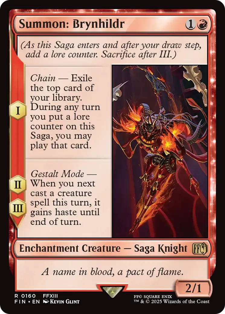 Invocation : Brynhildr — Final Fantasy — Magic: The Gathering