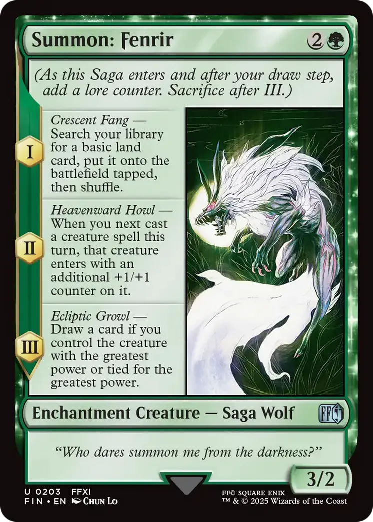 Invocation : Fenrir — Final Fantasy — Magic: The Gathering