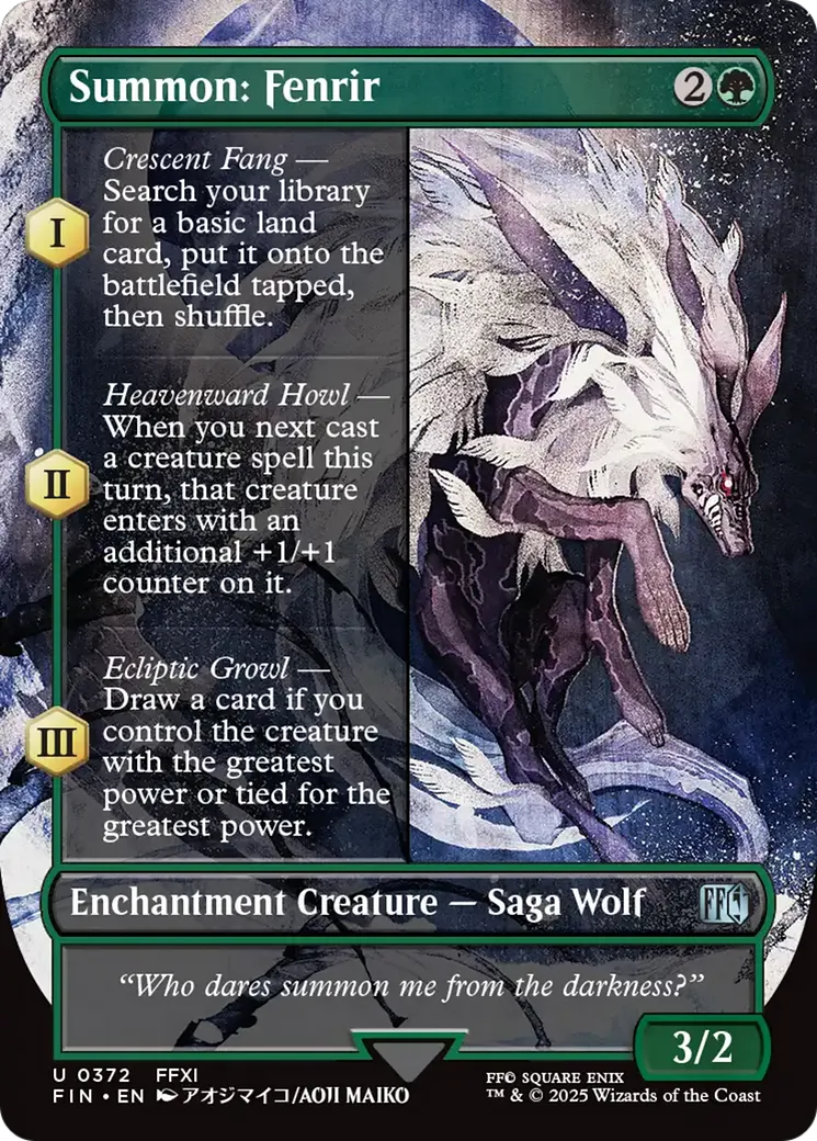 Summon: Fenrir — Final Fantasy — Magic: The Gathering