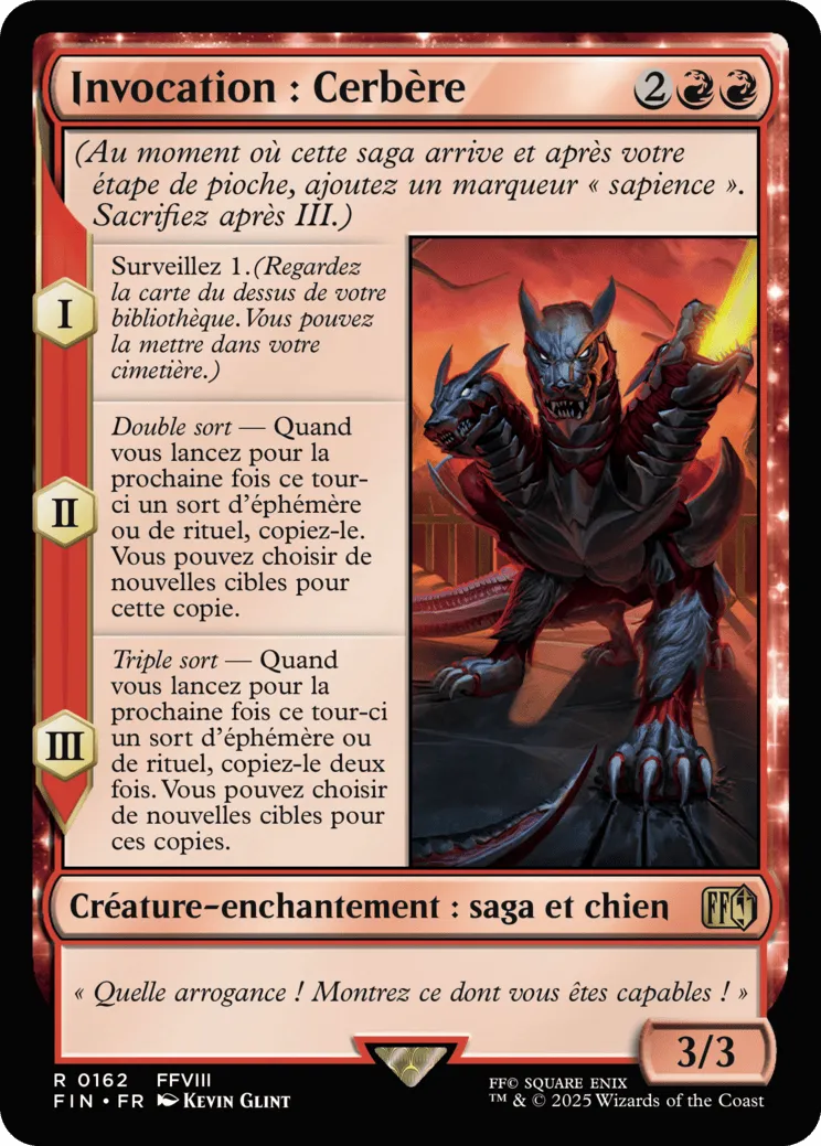 Invocation : Cerbère — Final Fantasy — Magic: The Gathering
