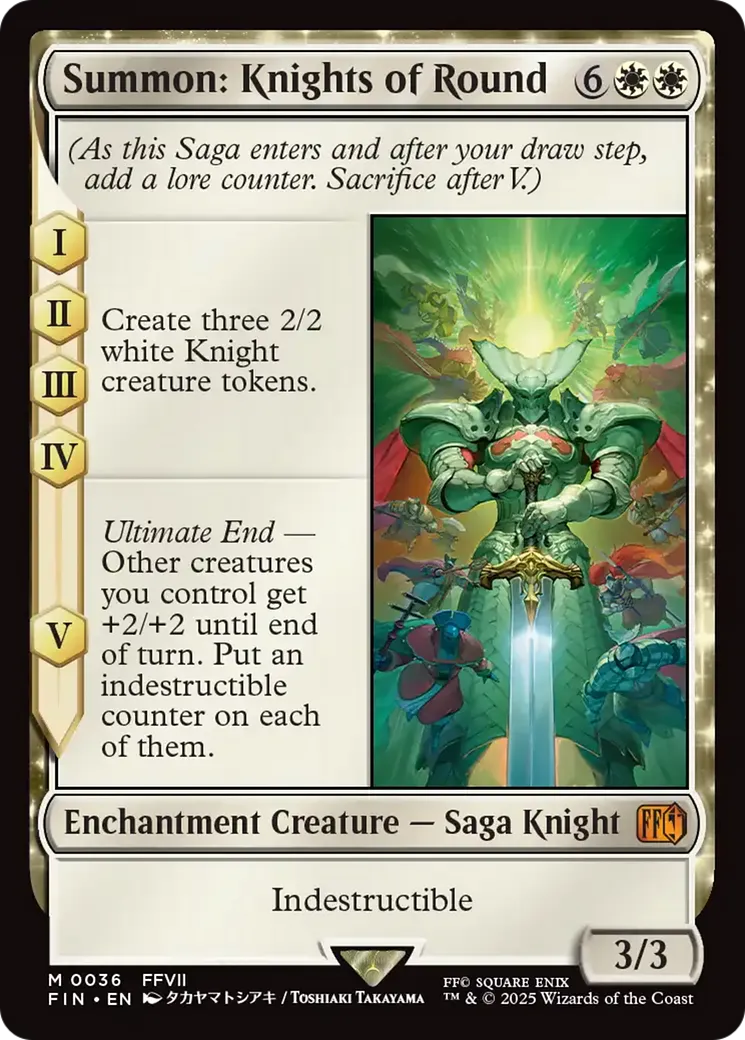 Invocation : chevaliers de la Table ronde — Final Fantasy — Magic: The Gathering
