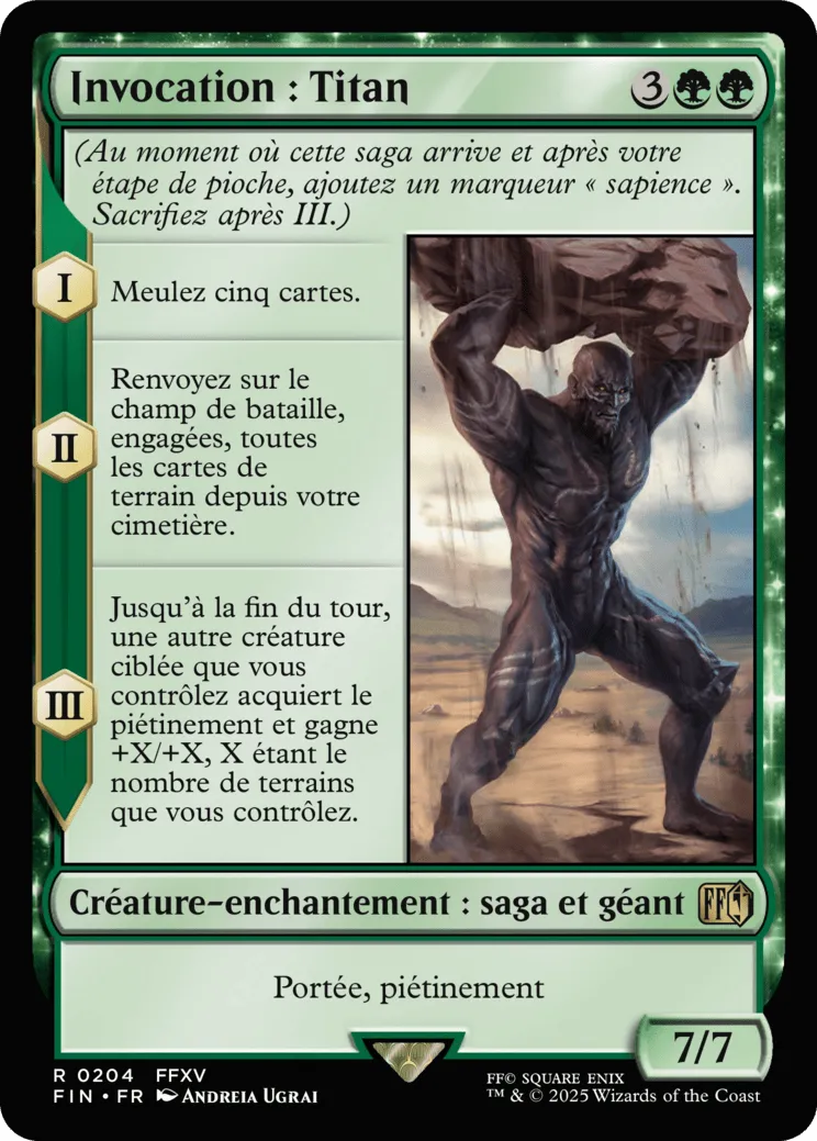 Invocation : Titan — Final Fantasy — Magic: The Gathering