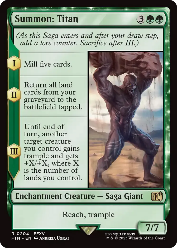 Summon: Titan — Final Fantasy — Magic: The Gathering