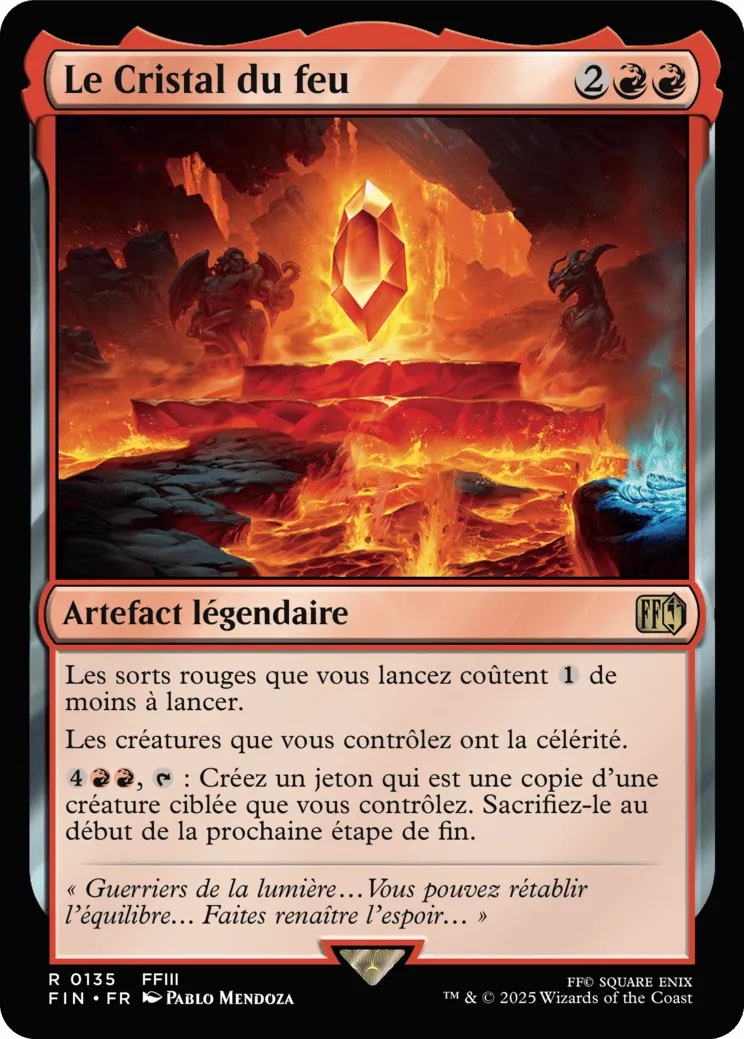 Le Cristal du feu — Final Fantasy — Magic: The Gathering