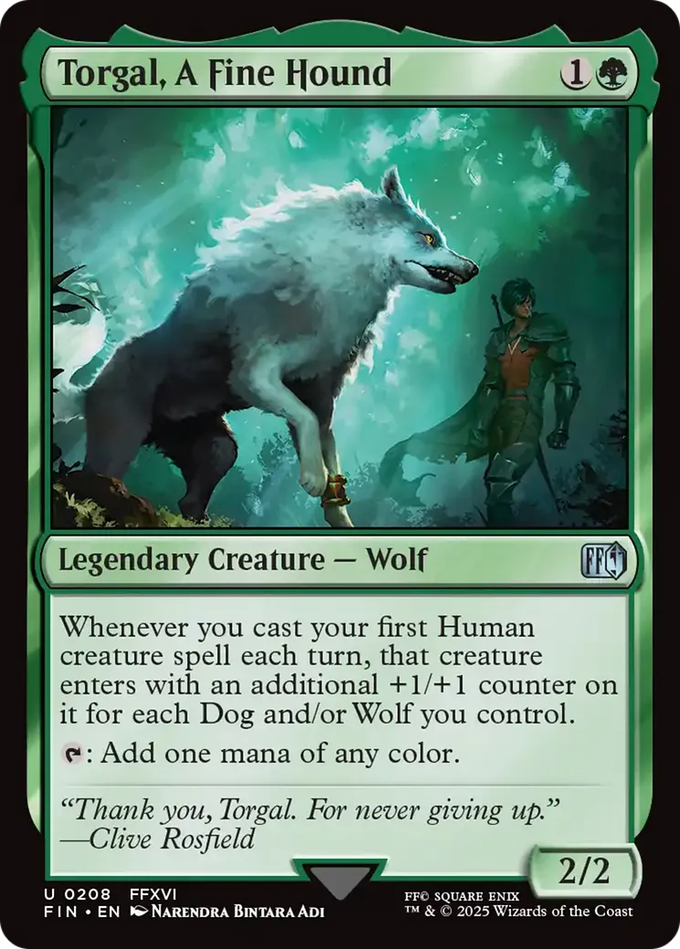 Torgal, A Fine Hound — Final Fantasy — Magic: The Gathering