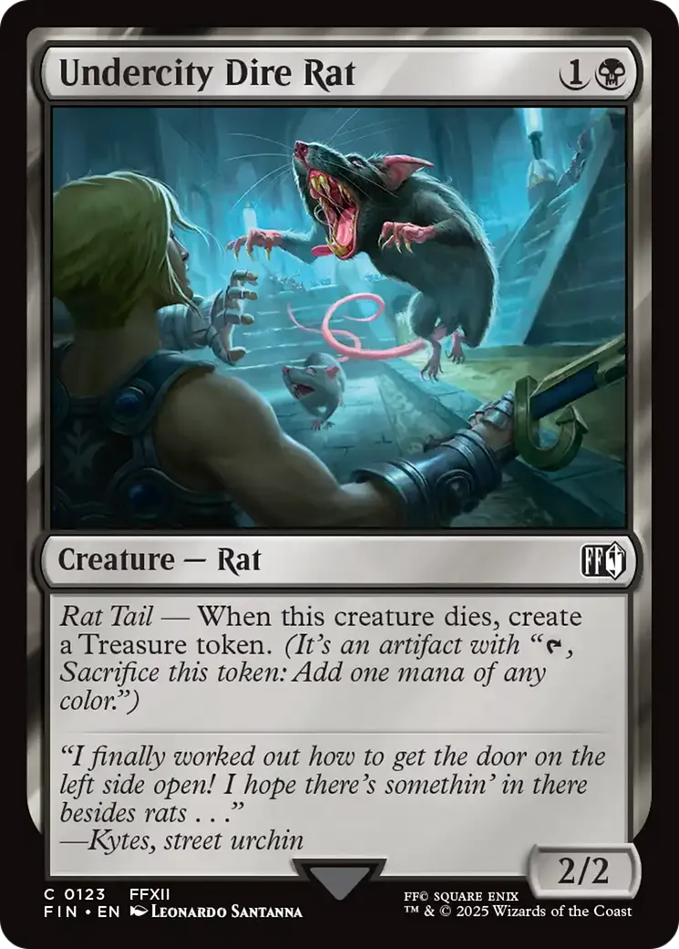 Undercity Dire Rat — Final Fantasy — Magic: The Gathering