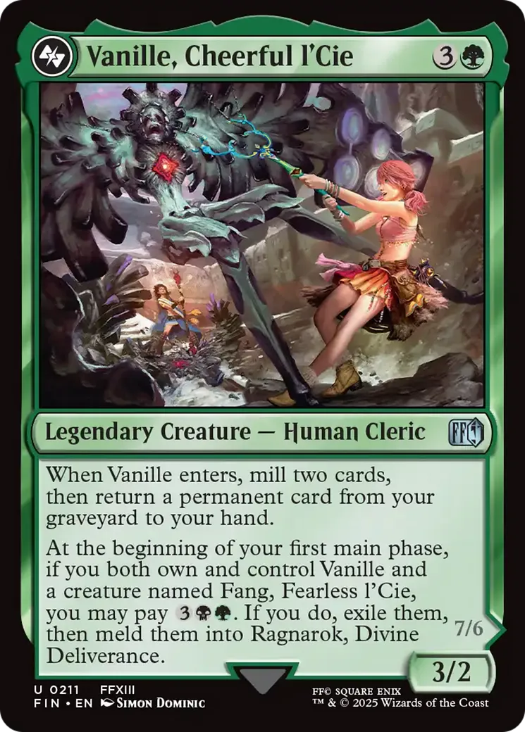 Vanille, Cheerful l'Cie // Ragnarok, Divine Deliverance — Final Fantasy — Magic: The Gathering
